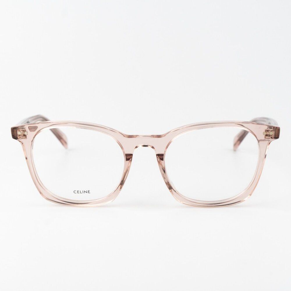 Celine THIN Women Eyeglasses Shiny Rose Demo Square CL50058I 074 BRAND NEW